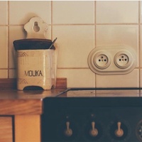 Interrupteur double vintage en céramique blanc et noir pour la maison, le café et le bar, décoration d'éclairage rétro