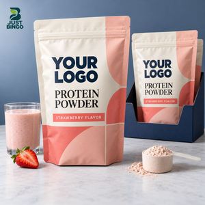 Production en gros de poudre de protéines halal en marque blanche avec impression d'étiquettes et conception d'emballages pour la nutrition sportive - Product Image 1
