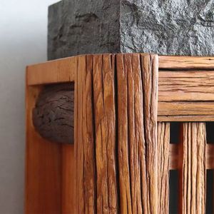 Mueble de Baño Moderno de Madera de Olmo Macizo con Granito Ecológico, Garantía de 5 Años, Lavabo Cuadrado con Grifo Monomando - Product Image 3