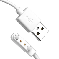 Nouveau Produit USB 2.0 Mâle à 2 Broches Pogo Chargeur Câble de Câble De Chargeur Magnétique Montre Intelligente Chargeur Broches