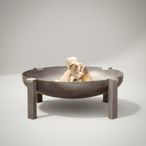 Brasero moderne en métal noir avec support trépied pour extérieur, patio, jardin, camping, chauffage au bois, foyer portable - Product Image 5