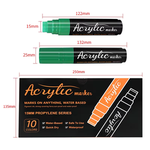 Marqueurs <span class=keywords><strong>pour</strong></span> affiches Jumbo 15mm pointe en <span class=keywords><strong>feutre</strong></span> 10 couleurs marqueurs de <span class=keywords><strong>peinture</strong></span> acrylique stylos de <span class=keywords><strong>peinture</strong></span> permanents <span class=keywords><strong>pour</strong></span> peintures en plein air bricolage artisanat faisant - Product Image 5