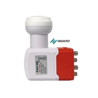 Highfly OEM FUJI SSI-T4100 Satellite TV High Gain KU Band Quad LNBF Haute Définition 0.1dB Facteur de Bruit 60dB Gain de Conversion
