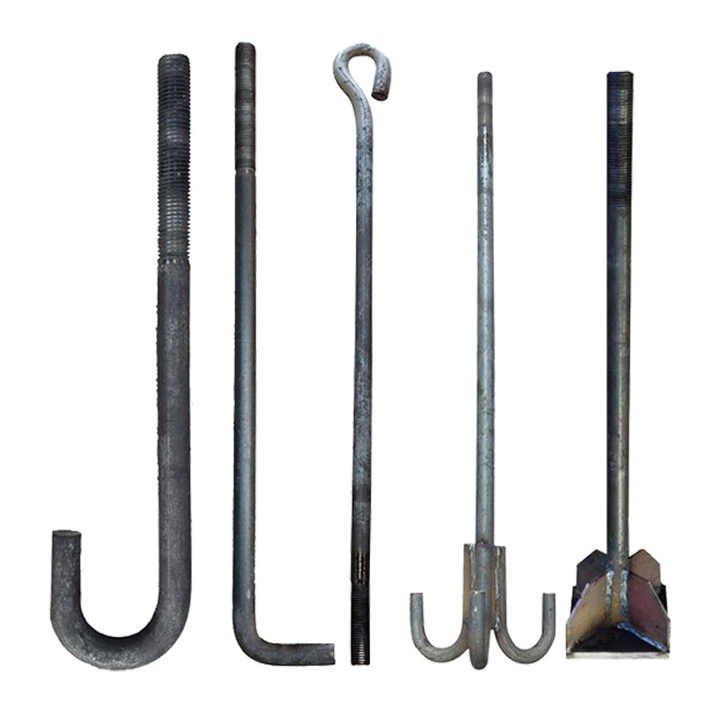 VidaXL 2x L-shaped Ground Anchors Galvanised Steel 5x5x50cm - View #2
