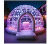 Tente à bulles transparente gonflable de haute qualité maison Igloo tente dôme luxueuse pour la location de fête Camping avec canapé de table