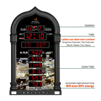 Reloj Azan en Oferta de Fábrica, Reloj Islámico Musulmán para la Oración, Reloj de Pared Digital Islámico con Código de Ciudad LED, Reloj de Oración Islámico para Múltiples Países