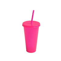 Logo personnalisé coloré Boba glace transparente froide boisson gobelets à café en plastique gobelet avec couvercle et paille