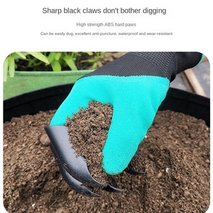 Gants de jardinage avec design à griffes, gants en latex protecteurs en PVC pour la plantation de légumes et de fleurs, résistants aux piqûres - Product Image 4