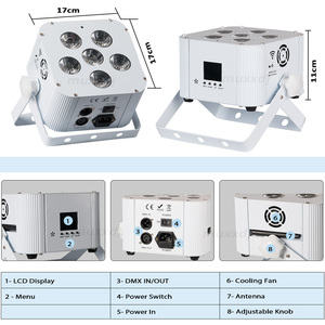 Đám cưới DJ akku lên ánh sáng LED <span class=keywords><strong>Cube</strong></span> mệnh có thể 6x18W rgbwa UV 6in1 pin uplights không dây DMX uplight cho bên Câu lạc bộ tổ chức sự kiện - Product Image 3
