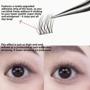 <span class=keywords><strong>Pestañas</strong></span> <span class=keywords><strong>Postizas</strong></span> Cortas, Súper Naturales, Tipo Edelweiss, Suaves, Sin <span class=keywords><strong>Pegamento</strong></span>, Autoadhesivas, Segmentadas, Rizadas, <span class=keywords><strong>con</strong></span> Banda de Plástico Transparente - Product Image 2