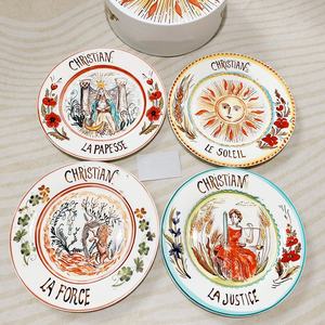 Assiette Rétro Européenne en Céramique de 8 Pouces, Assiette à Steak en Porcelaine Fine pour Hôtels et Restaurants Occidentaux, Lot de 4 Pièces, Emballage Cadeau Circulaire - Product Image 4