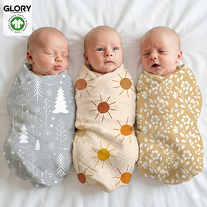 Manta Envolvente de Muselina Multiusos de 2 Capas, 120*120, con Logotipo Personalizado OEM ODM, Marca Privada, <span class=keywords><strong>para</strong></span> Ropa de Cama de Bebé - Product Image 1