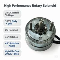 Aanpasbare 24V DC X34 Torque 25/35/45 Links/Rechts Rotatiehoek Elektromagnetische Rotatie Solenoïde voor Fruit Sorteermachine