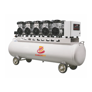 Compresor de aire 4HP 8bar sin aceite 120L 4 pistones estacionario silencioso refrigerado por aire 120 litros sin aceite hecho en China - Product Image 6