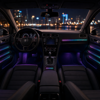 Kit complet d'éclairage d'ambiance RGB LED pour portières de voiture Trontech VW Golf 6, contrôle par application, Plug and Play, modes Chaser, synchronisation musicale, CE ROHS