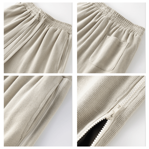 Da donna escursionista motociclista taglie forti 70% cotone 30% in poliestere colore contrasto con cerniera tessuto per adolescenti pantaloncini da uomo alla moda - Product Image 2