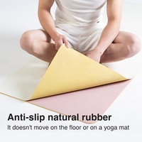 Tapis de yoga pliable 1,5 mm pour voyage, tapis d'exercice portable léger en caoutchouc naturel pour extérieur, logo personnalisé, haute qualité