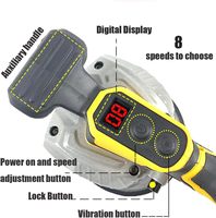 Machine de nivellement de carreaux par vibration, pour batterie 21V Max, outil vibrant portable sans fil pour carreleur avec 8 vitesses réglables, ventouse