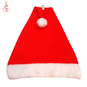 Прямая продажа с фабрики, экономичная Нетканая ткань, печать логотипа, фетровая Рождественская шляпа для