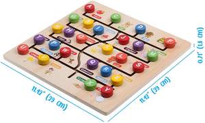 Tableau d'<span class=keywords><strong>alphabet</strong></span> en bois, puzzle <span class=keywords><strong>labyrinthe</strong></span>, jeux éducatifs préscolaires, bricolage, jeux amusants pour enfants - Product Image 5