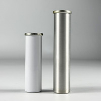 Tube en aluminium GMP D28 pour comprimés effervescents pharmaceutiques, avec dessiccant en silice et capuchon à ressort, longueur personnalisable