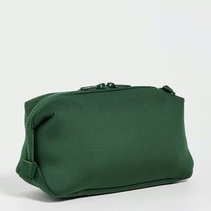 Custom Eco-Friendly Darker Green Neoprene Zipper <b>Storage</b> Bag Travel Organizer Kit Waterproof Shaving Bag Outdoor Essentials - Product Image 2