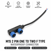 Conectores Impermeables IP67 M15 Uno a Muchos, Luz Solar para Exteriores, Panel Fotovoltaico LED, Tipo F, Ensamblaje de Cable Industrial en Paralelo