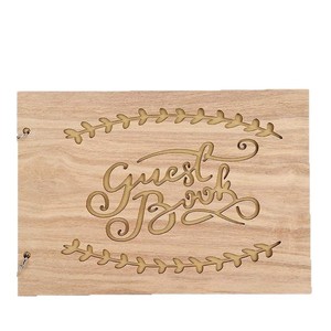 Libro de visitas de madera para bodas, álbum de fotos de madera para bodas, cuaderno, manualidades creativas - Product Image 2