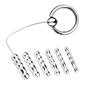 FRRK Nuevo Masajeador de Próstata con Cadena de Bolas y Anillo de Tracción Manual, Juguete Sexual con Forma de Huevo de Caballo - Product Image 1