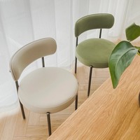 Chaise de salle à manger moderne en acier inoxydable de style nordique, dossier moyen ancien, célébrité Internet, design créatif pour restaurant à domicile