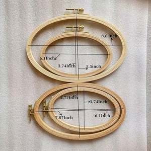 Marco cruzado horizontal Oval Haya Bordado a mano Aro Herramienta de costura - Product Image 3