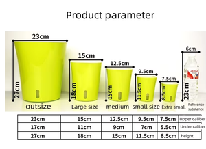 Vente en gros de jardinière hydroponique ronde de bureau d'intérieur durable Pots de fleurs en plastique à arrosage automatique avec pots intérieurs transparents - Product Image 2