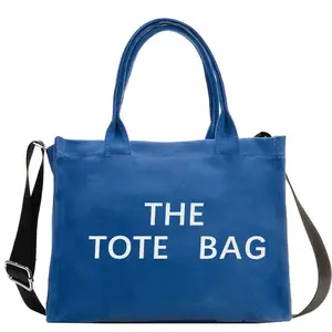 Wholesale Reusable Cotton Shopping Canvas Tote Shoulder Bags With Custom Printed Logo