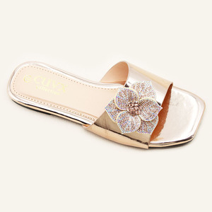 Fashionable Summer New Design Lightweight Style Delicate <b>Bow</b> Rhinestone Flat Wholesale Bestseller Women's <b>Sandals</b> and slippers - Product Image 2
