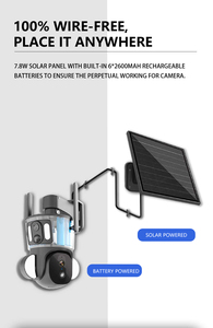 Năng lượng mặt trời 4G Súng bóng liên kết thông minh máy ảnh PTZ an ninh ip wifi 4G GSM Thẻ năng lượng mặt trời máy ảnh - Product Image 2