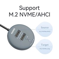 Estación de Acoplamiento NVMe SSD de 2 Bahías sin Tornillos MAIWO con Clonación, USB-C 10Gbps a PCIe4.0, Carcasa para SSD NVMe 2230 2242 2280 M2 HDD
