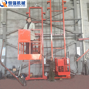 Plateforme élévatrice à ciseaux mécaniques Hengqiang, 1000 kg, plateforme de travail industrielle en acier avec garde-corps - Product Image 4