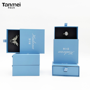 Custom Luxury Personalized Jewelry Packaging <b>Box</b> Sliding Drawer Cardboard Paper <b>Gift</b> <b>Box</b> for <b>Earring</b> Ring Necklace Bracelet - Product Image 5