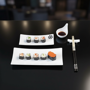 Plato Rectangular <span class=keywords><strong>de</strong></span> <span class=keywords><strong>Melamina</strong></span> Resistente, Diseño Clásico, Apto para Alimentos, Personalizable, para Comidas <span class=keywords><strong>de</strong></span> Hotel - Product Image 1