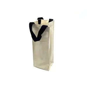 The Tote Bag Canvas Wine Bag Canvas 6 Bottle Wine Tote Bag