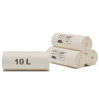 Sacs poubelles 20 microns verts biodégradables et compostables de 13 gallons 100% pour usage domestique avec emballage en vrac