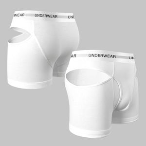 Vente en gros de boxers de luxe personnalisés de créateur pour hommes avec bande élastique et devant ouverts pour hommes, avec logo personnalisé - Product Image 1