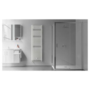SANREMO Scaldasalviette Singolo Design Moderno in Acciaio Bianco con Dimensioni H.1110 X L.450 X P.400 per Uso in Bagno - Product Image 4