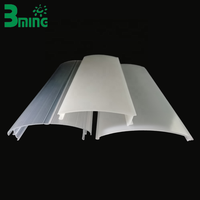 Abat-jour linéaire en polycarbonate extrudé Bming, résistant au feu, refroidi par air, pour éclairage de car