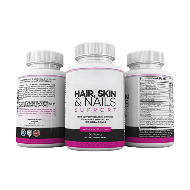 OEM ODM Hair Skin Nails Tablets Multi Vitamins Zinc tin Collagen Chewable for Hair Growth Healthy Skin Nails