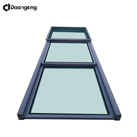 Fenêtre coulissante électrique à panneau de verre pour toit plat, télécommandée, étanche, pour accès terrasse ou balcon