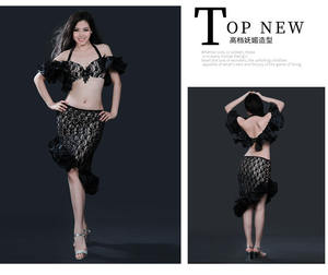 Ensemble de costumes classiques haut de gamme sexy en dentelle irrégulière et strass pour la <span class=keywords><strong>danse</strong></span> <span class=keywords><strong>orientale</strong></span> du ventre - Product Image 5