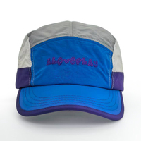 Casquette de sport légère et personnalisable pour hommes, séchage rapide, logo brodé à rayures 5 panneaux pour la course à pied et la pêche, vente en gros