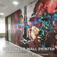 Mesin Printer Dinding UV Inkjet Dual Print Head, Vertikal, Terpasang di Lantai, untuk Pencetakan Mural, Dekorasi, dan Periklanan