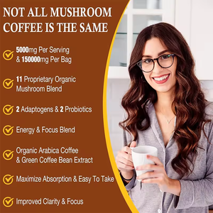 Label privé Crinière de lion instantanée boit du café aux champignons Arabica au chocolat avec 7 champignons superaliments en poudre - Product Image 4